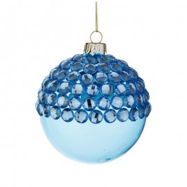 Weihnachtskugelkugel in Blaulglas JEWEL 8 cm natales