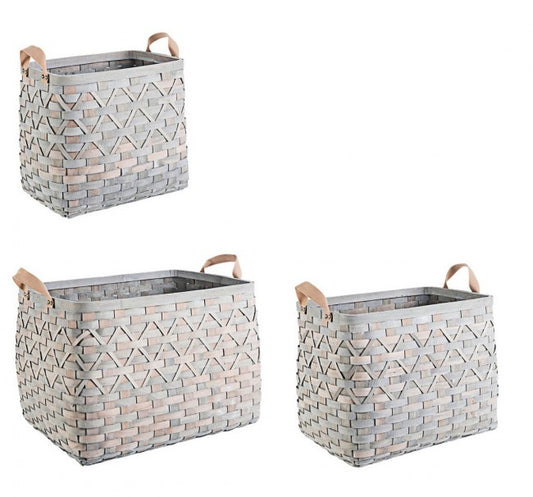 Set3 Korb 2M Lisette Rett Grau