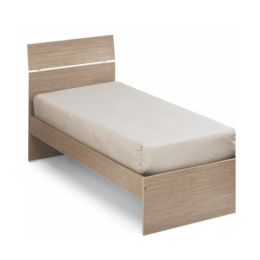 Einzelbett für Schlafzimmer in der Farbe Olmo 200x85xH 98 cm