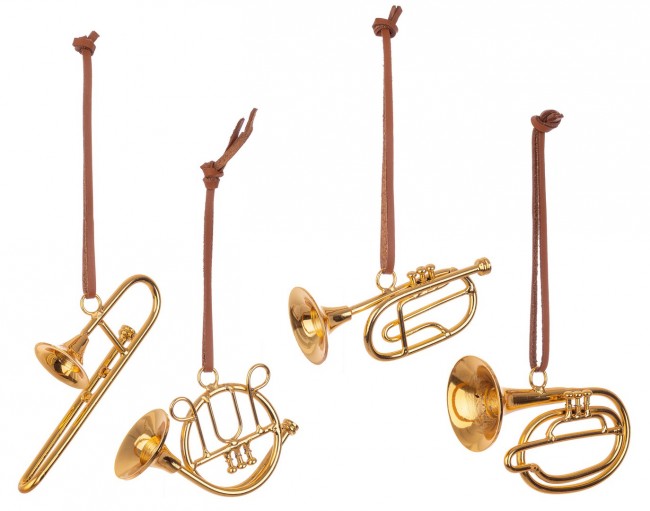 12x Gold Musikanhänger Ass4