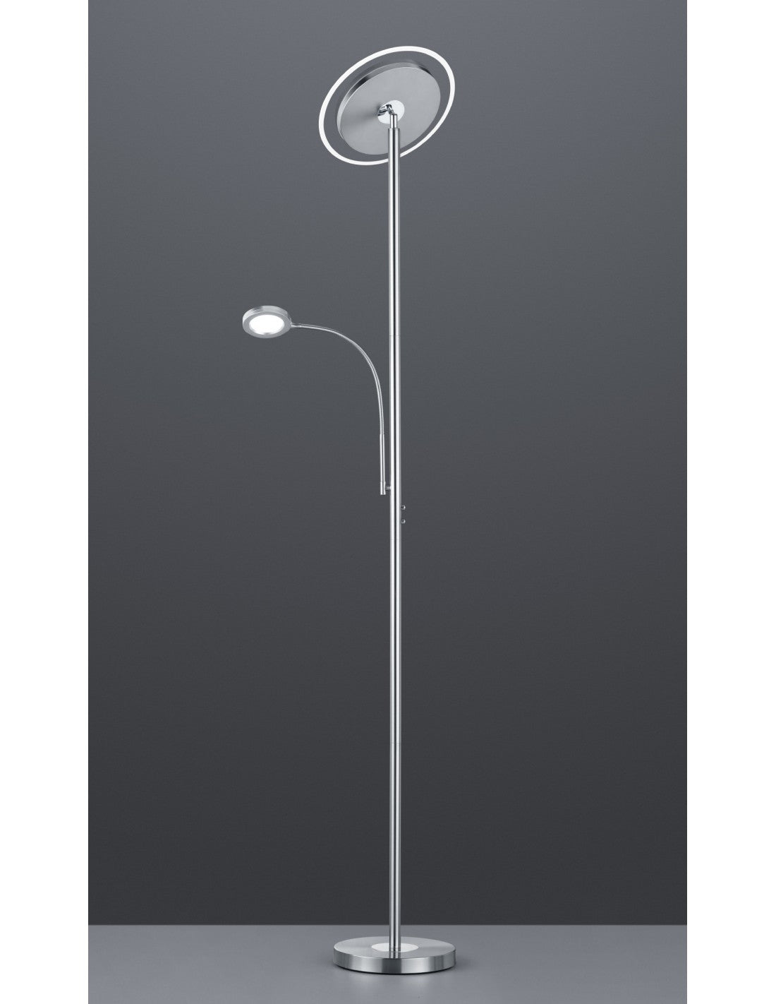Piantana Led mit Luce Spot, Dilable Dimmerbare Ackbar Nichel Trio Lighting
