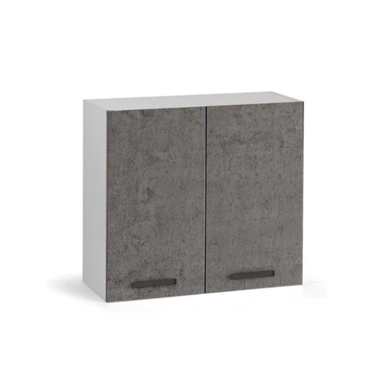 Zementgraue Küchenwandeinheit mit 2 Türen 80x32xH 72 cm