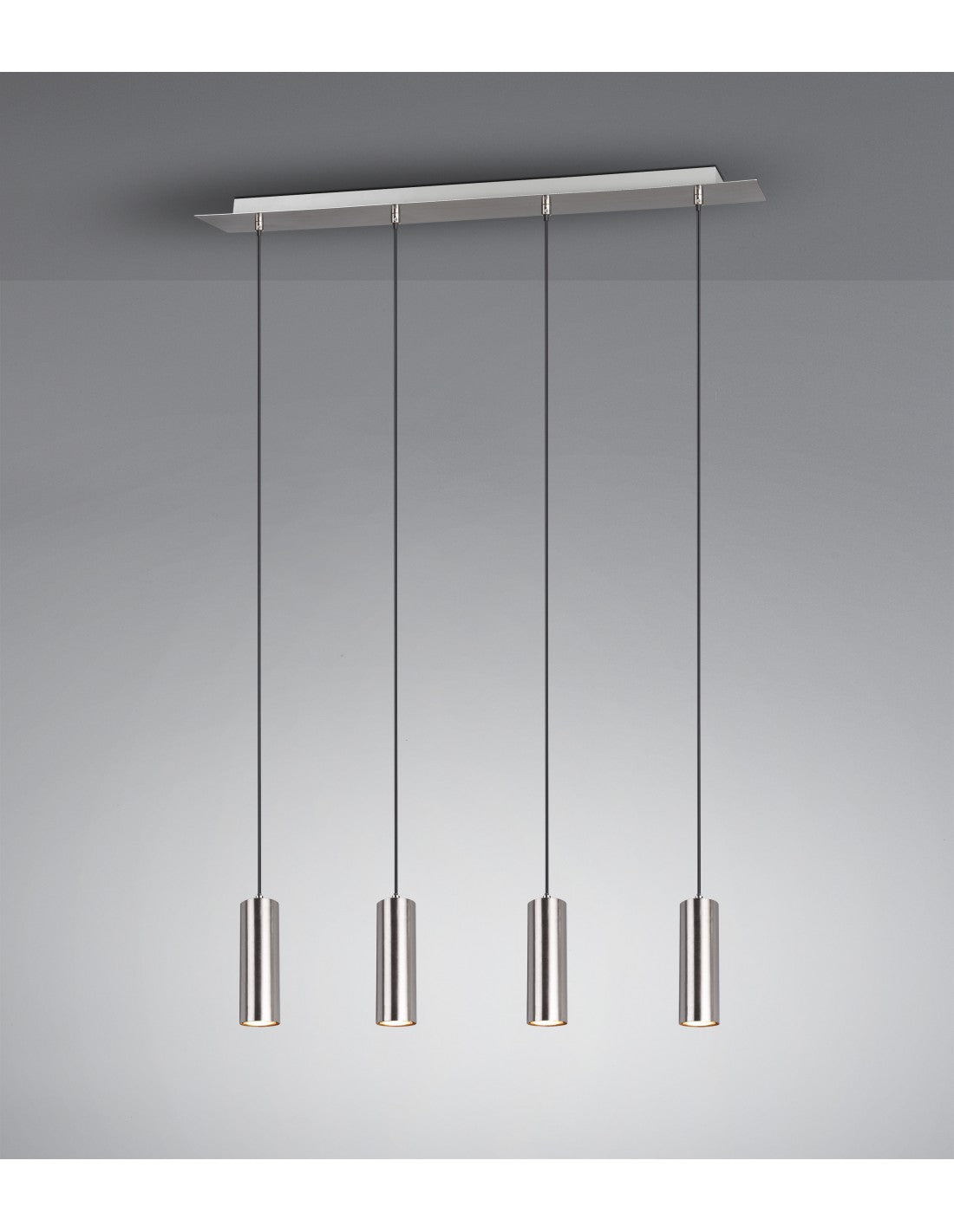 Inselaufhängung, 4 Leuchten, GU10-Zylinder, Marley Nichel Lighting