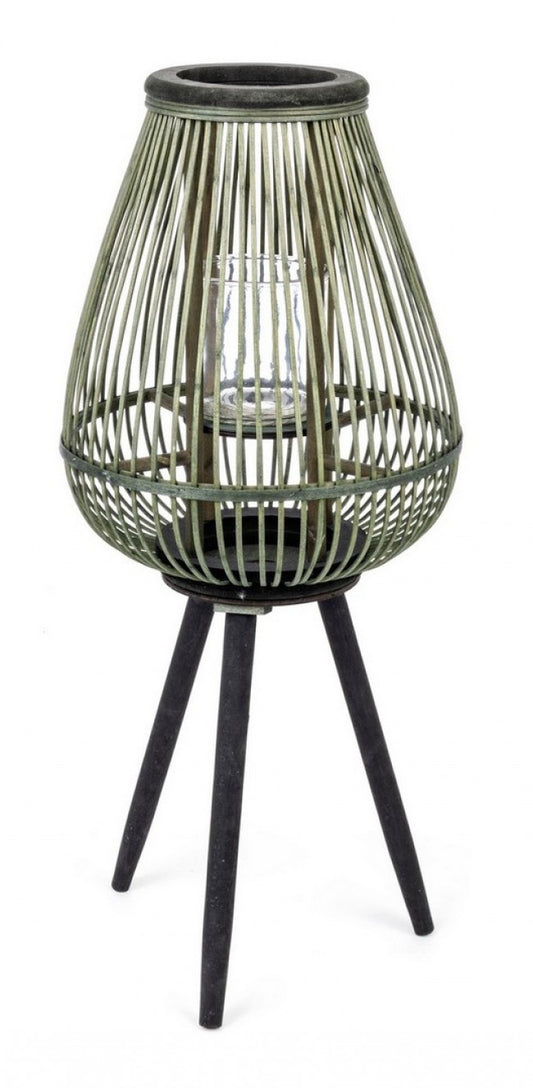 4x Lanterna Treppere Bamboo Ver-Schwarz H61.5