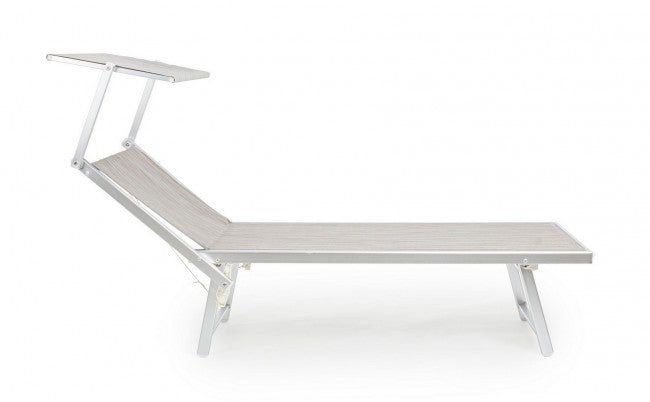 OCEAN klappbare Sonnenliege aus grauem Aluminium