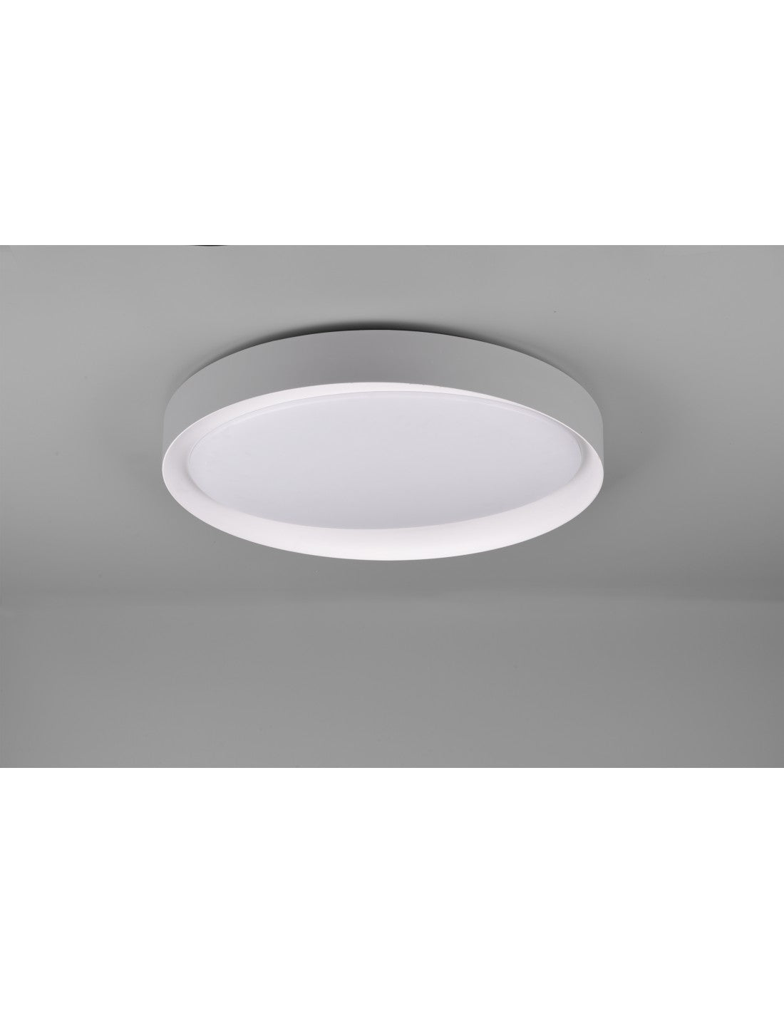Dimmbare LED-Deckenleuchte Zeta Ø48 cm, graue Trio-Beleuchtung