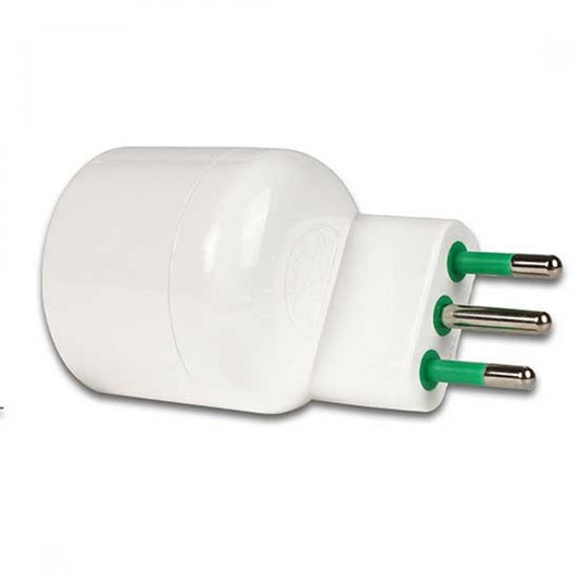 Einzelner platzsparender asymmetrischer Steckeradapter 2P T 10A Stecker
