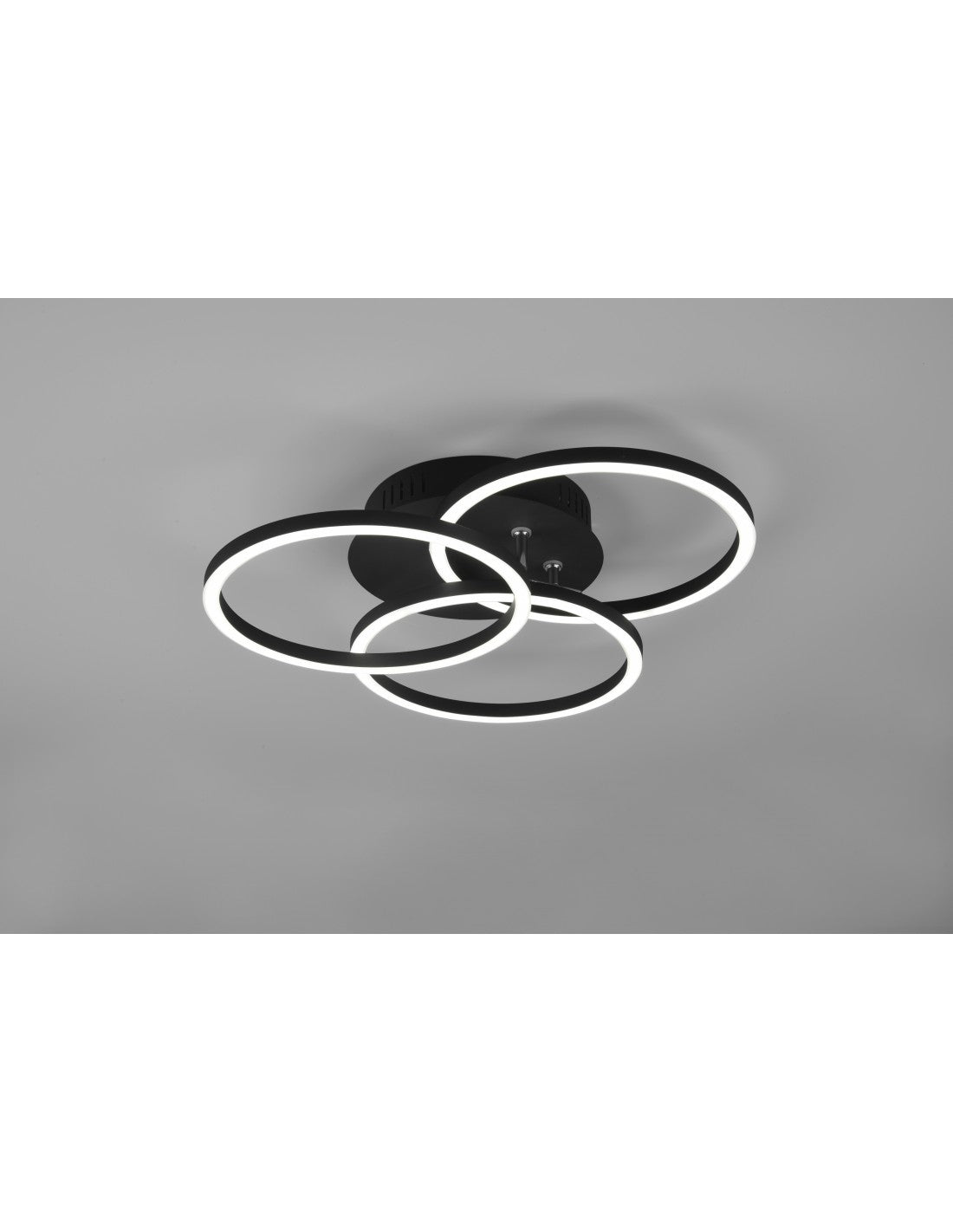 Deckenleuchte 3 verstellbare Kreise LED Dimmer Circle Black Trio Lighting