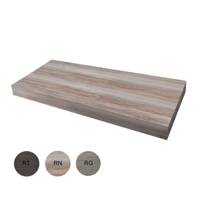 Mensola ohne Löcher suspendiert-Rovere Grau 90x51x8, 7 cm