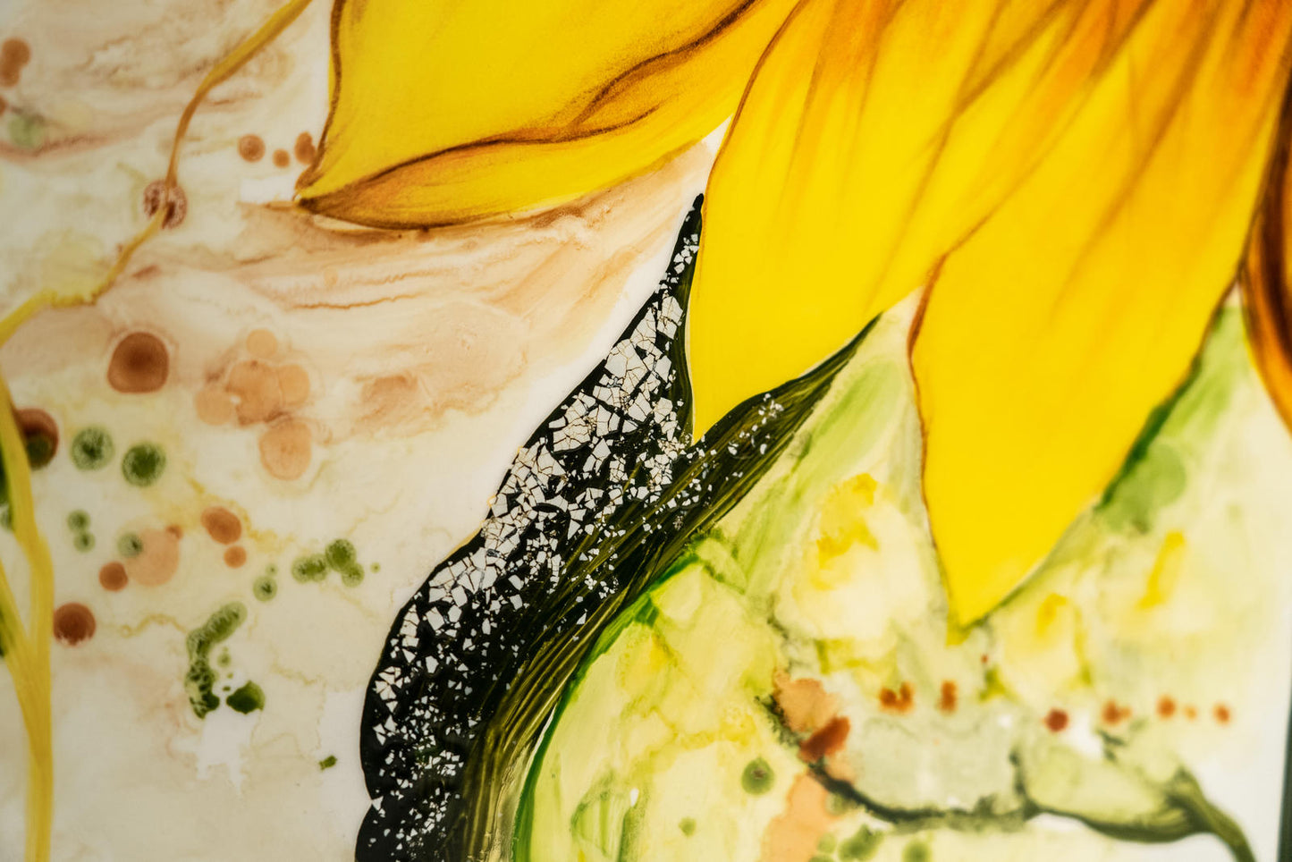 Dekorplatte mit gelbem Holzfinish 60x120x4 cm