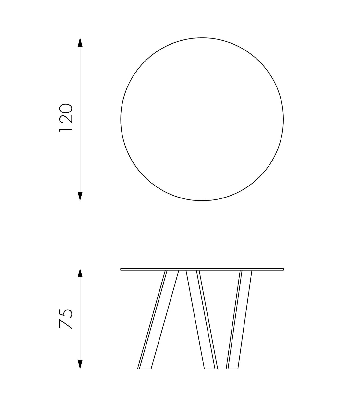 Fester Tisch aus transparentem Hartglas 120x75h cm