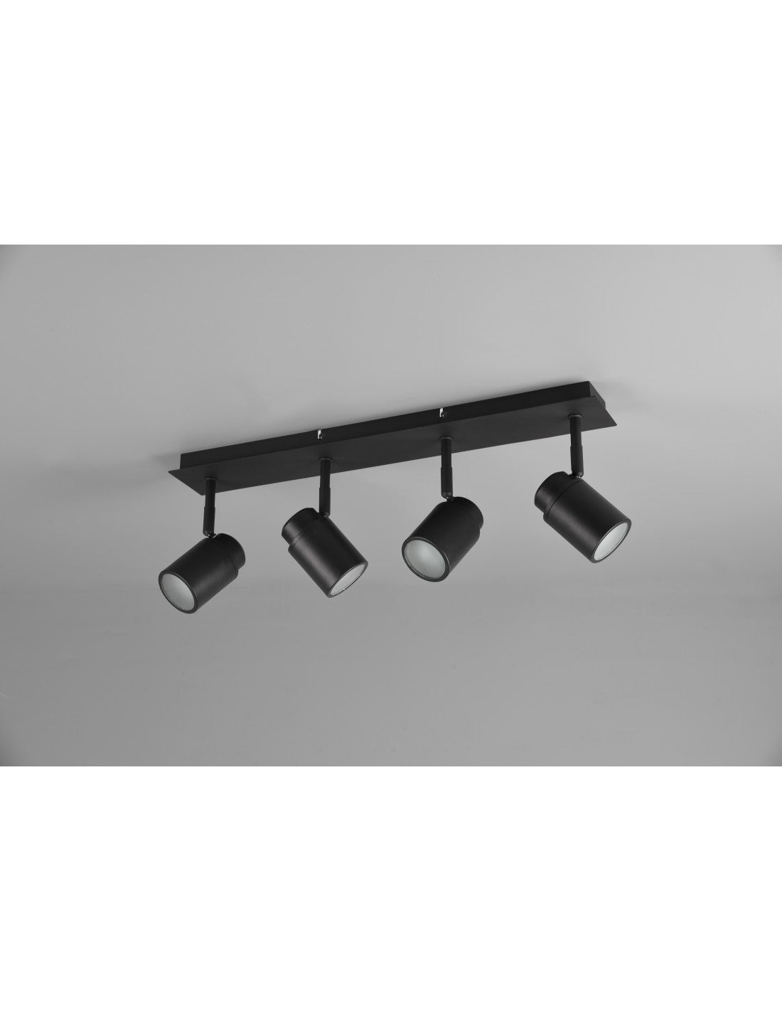 Linear Bar 4 verstellbare Strahler Black Metal Angelo Trio Lighting