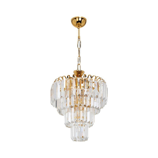 Miranda MDL3831 Deckenleuchte aus Glas und Gold mit 3 Leuchten