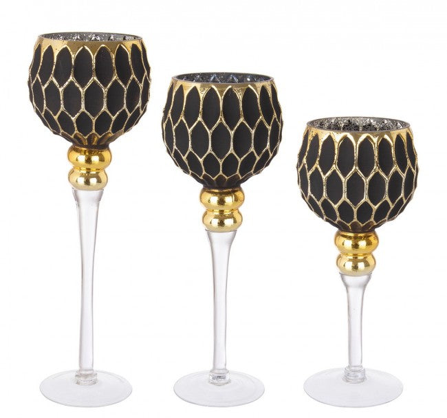 2x Set3 P.Candela 1p Rachel Black Glass