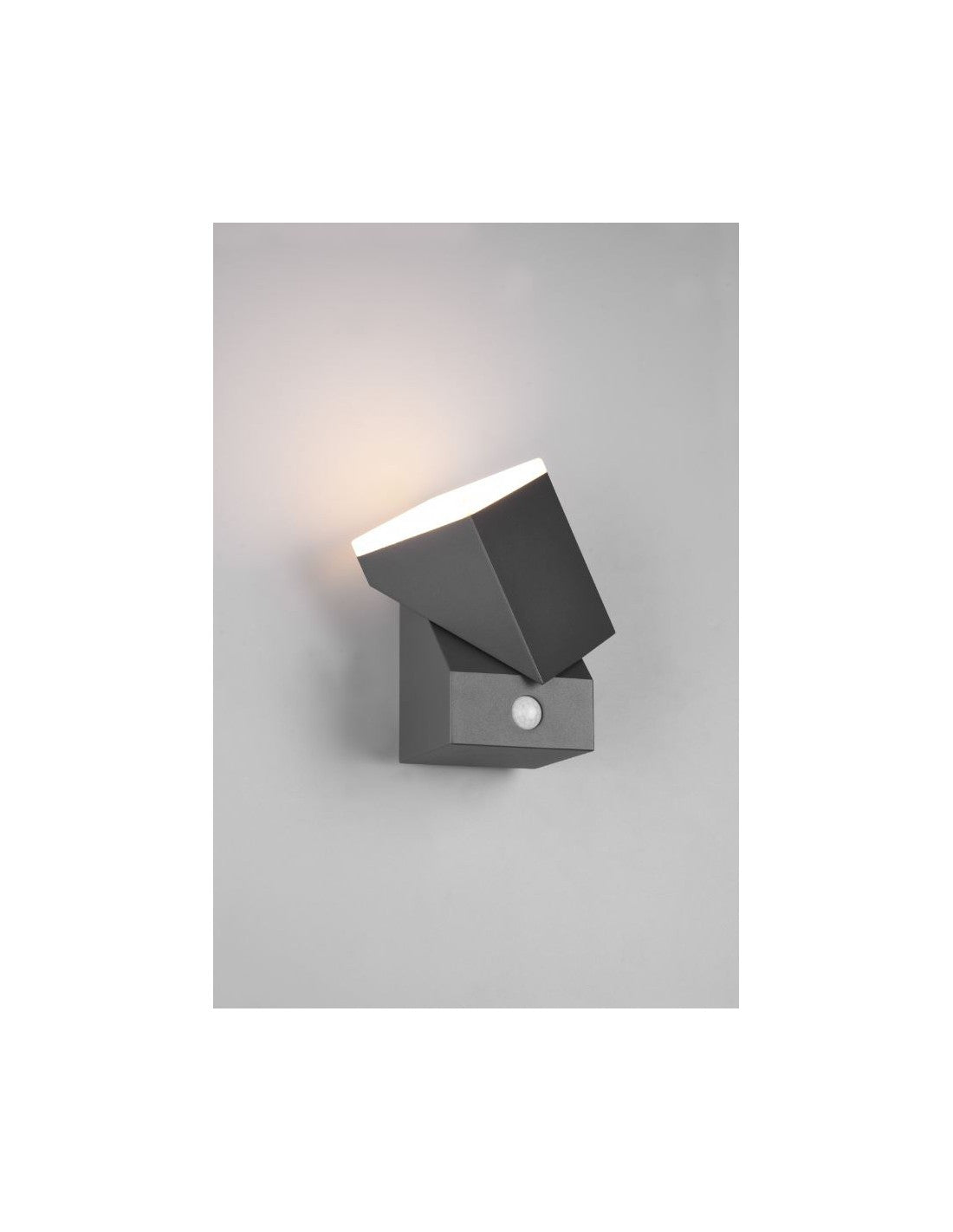 Avon verstellbare LED-Applikation Anthrazit Aluminium IP54 Bewegungssensor Trio-Beleuchtung