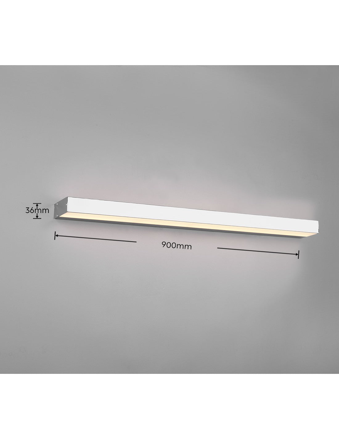 Chrom-Badezimmerspiegelleuchte mit doppelter Emission, LED, 13 W, Rocco IP44 Trio Lighting