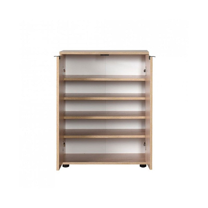 Mehrzweck-Schuhregal mit 2 Türen und Sonoma-Regalen 60x34xh.78 cm