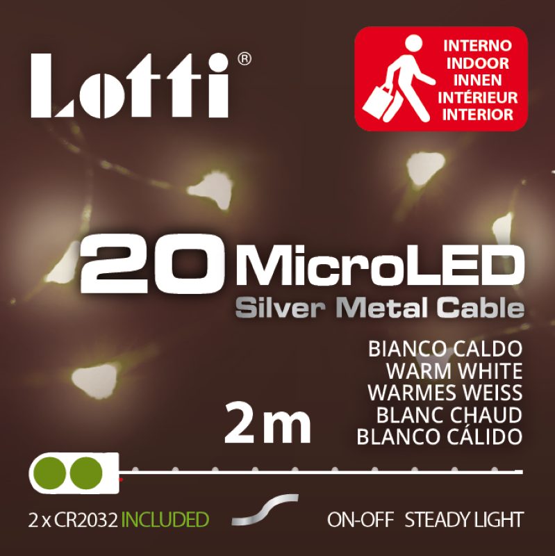 Kette 20 MicroLED warm weiß