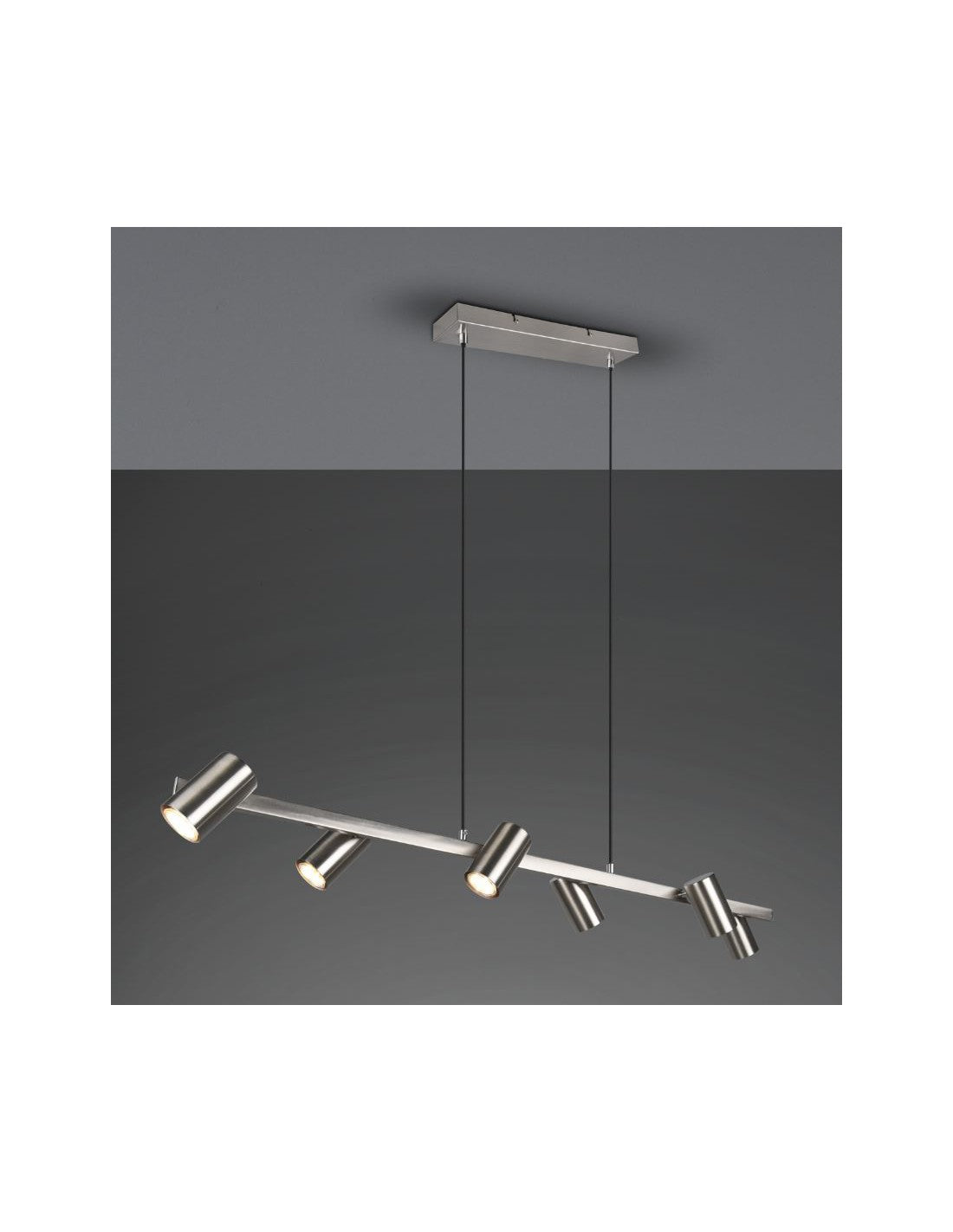 Kronleuchter 6 verstellbare GU10-Strahler Marley Nichel Trio Lighting