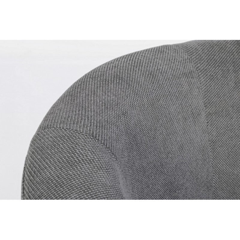 Sessel aus Holz und anthrazitfarbenem Stoff BELIZE 64,5x63x h76 cm