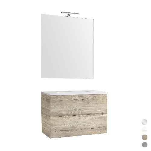 Hängeschrank aus grauer Eiche 70 cm, Talia Line