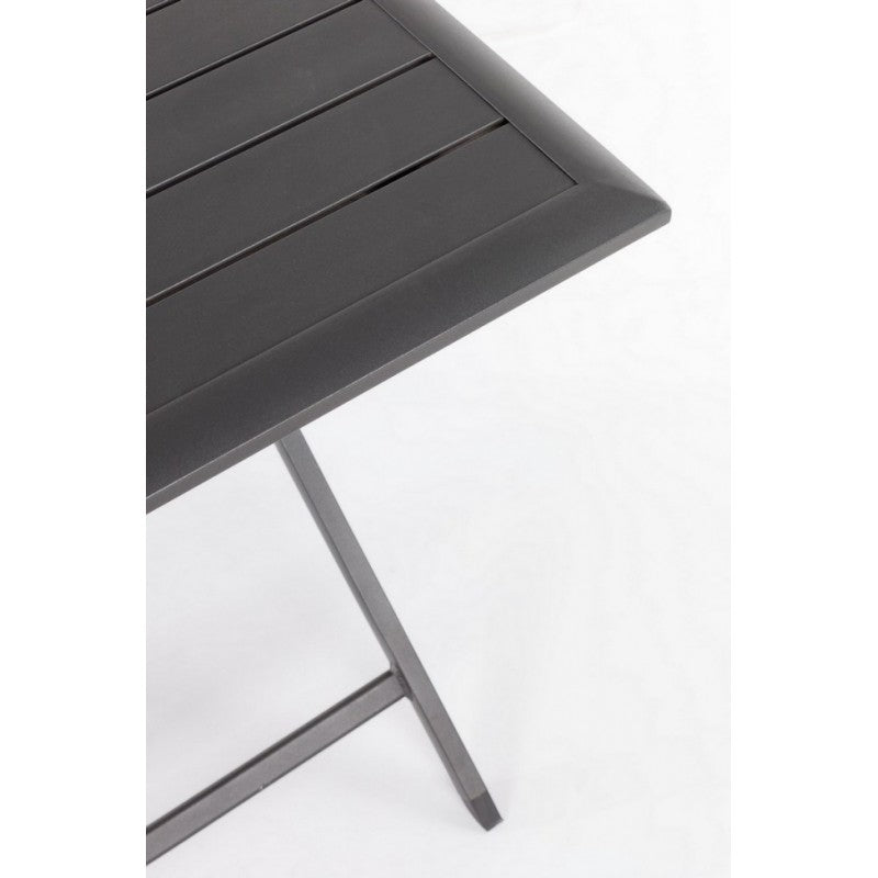ELIN Anthrazitfarbener Aluminium-Außentisch 110x70x h71 cm