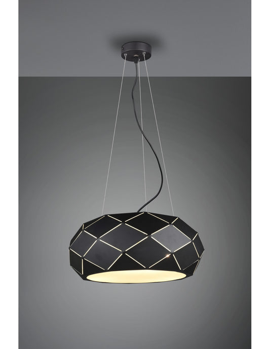 Pendelleuchte 3xE27 Zandor Schwarz Ø50 cm Trio-Beleuchtung