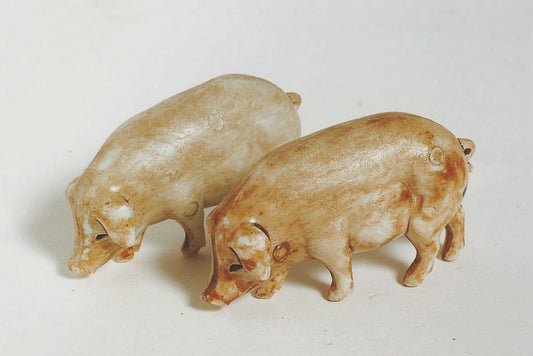 2 Schweine Cm.5 in Blasen Weihnachtsdekoration