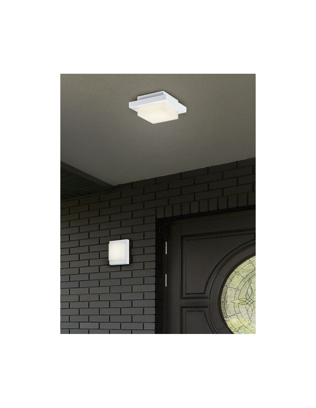 Applique Plafoniera Led IP54 Hondo Bianco 14x14 cm Trio Beleuchtung