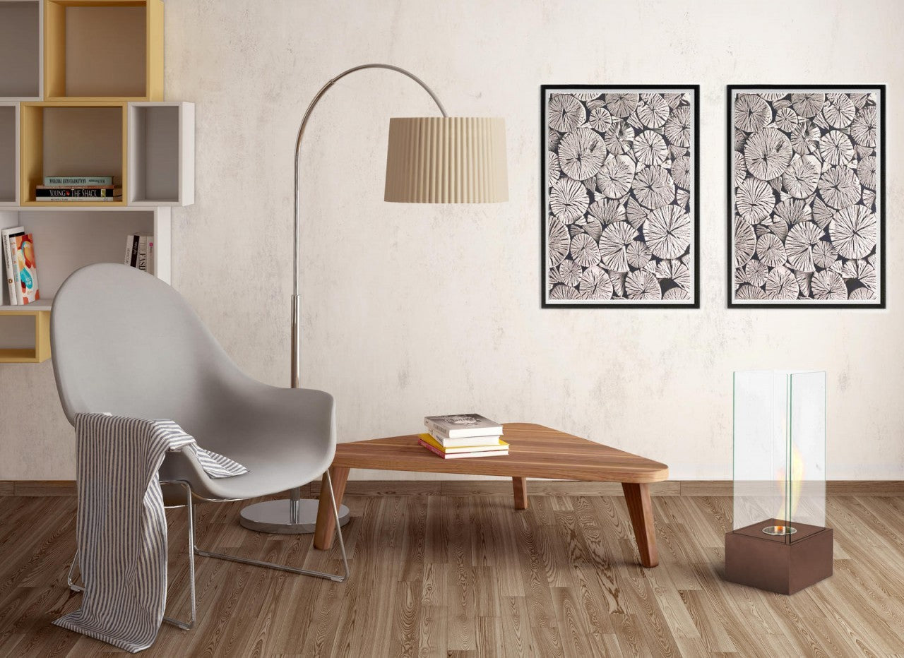 Bioethanol moderner ruggine Ruggine cm 25 x 25 x h 65