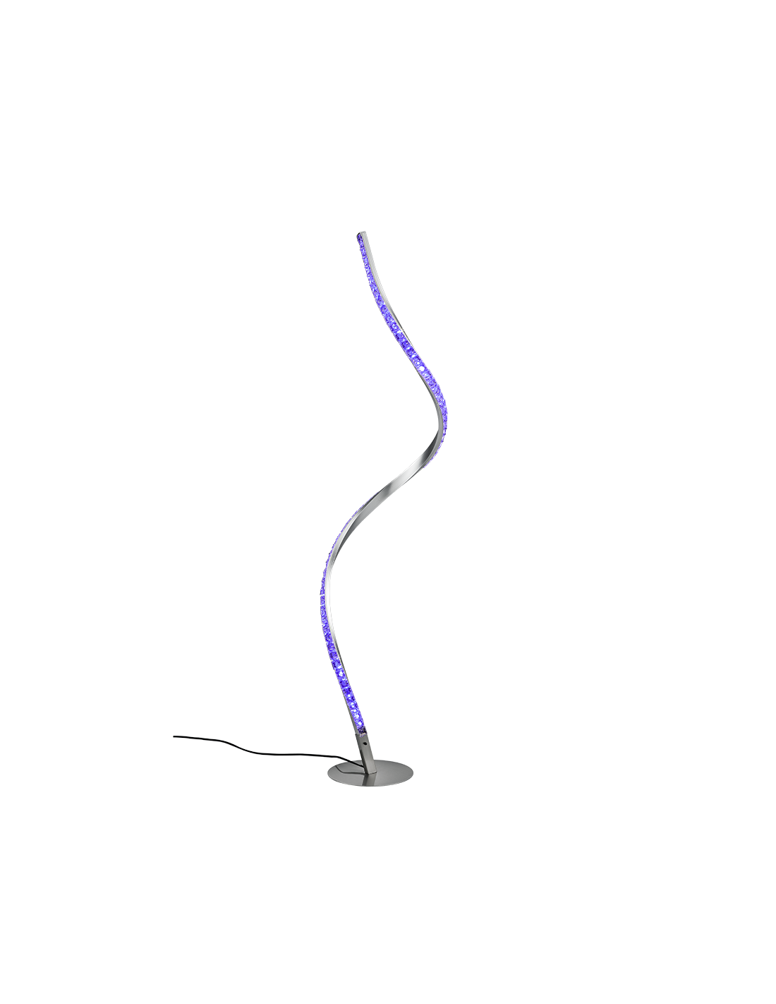 Moderne Rubin LED-Stehleuchte, dimmbar, RGB-Kristalleffekt, H116 cm, Trio-Beleuchtung