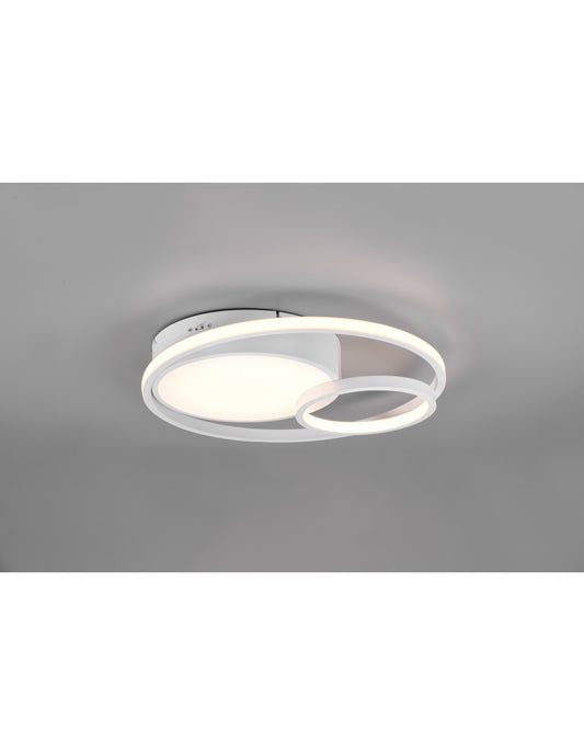 Bianco Led Dimmer 28w Trio Lighting, Lampada Soffito Moderna Vuelta 3 Led