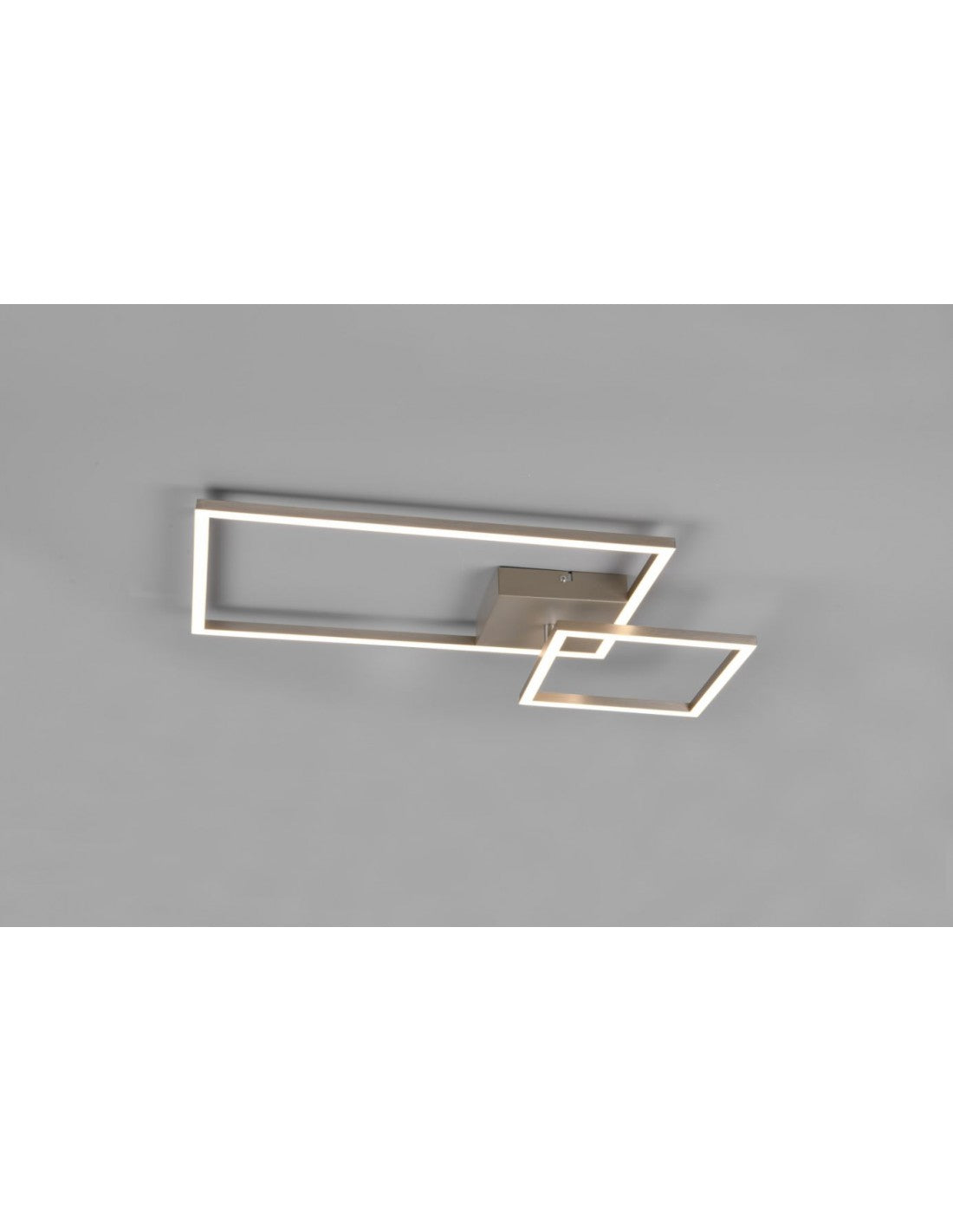 Kippbare quadratische Deckenleuchte Pan Nickel Led Dimmer 4000k Trio Lighting