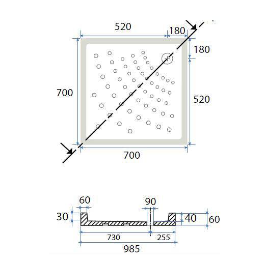 Dusche H6 Quadro In CerFreundin Dianhydro