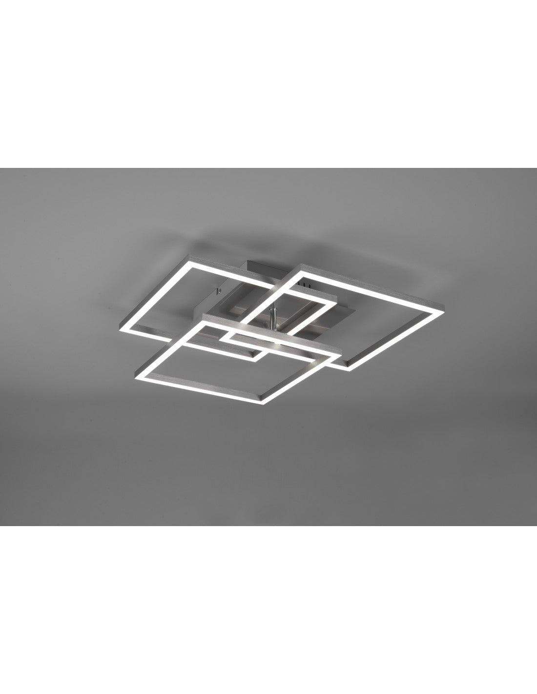 Deckenleuchte 3 quadratisch verstellbarer LED-Dimmer Mobile Nickel Trio Lighting