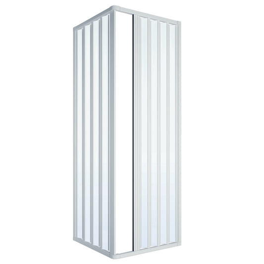 Duschabtrennung, 2-seitig, reduzierbarer Faltenbalg, Modell Loris Lux