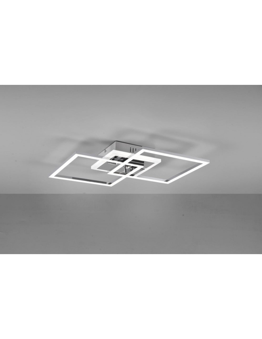 Venida Chrome Square Deckenleuchte Led 25w 4000k Dimmer Trio Lighting