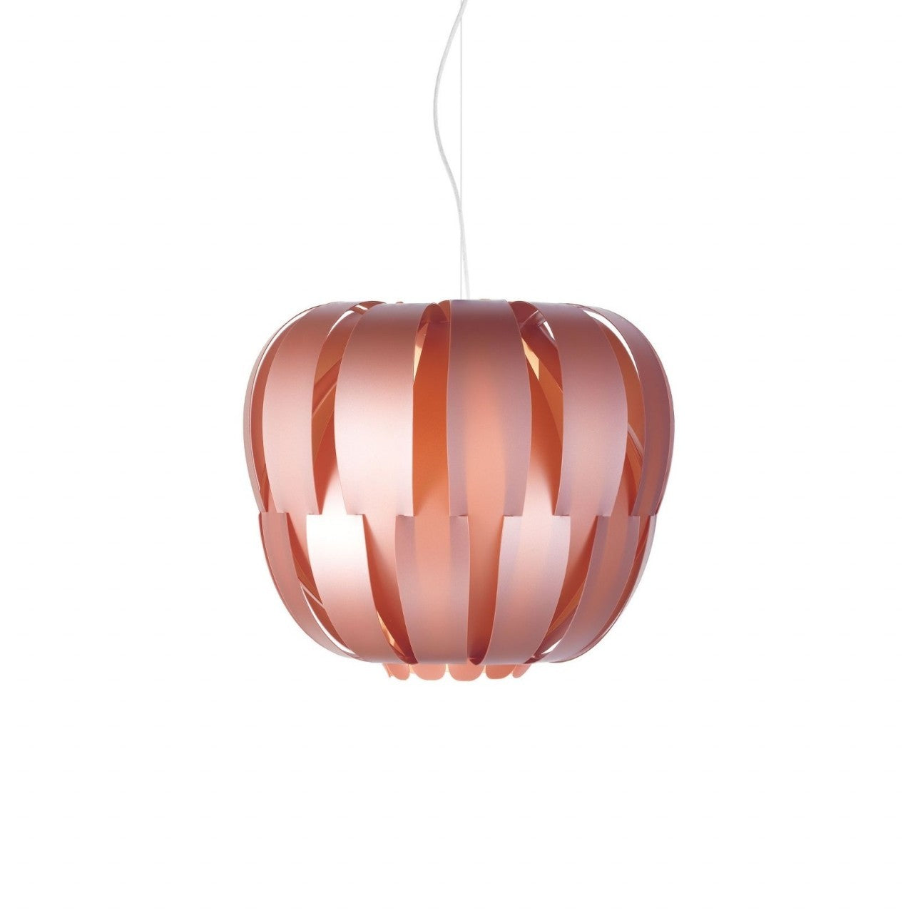Pink Metal suspension in Metal Cromat Cm. 19 x 16h