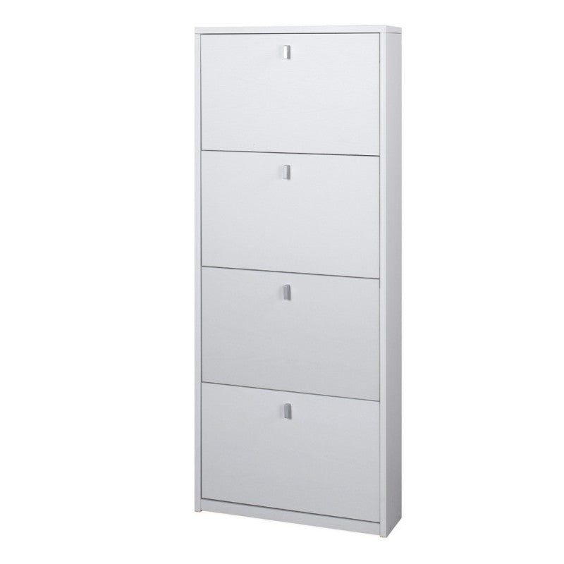 Scarpiera slim rettaspazio vier ant Bianco Cenere 63x18x h154 cm