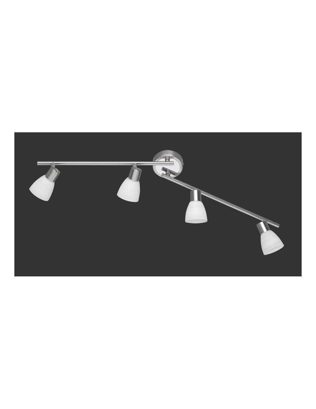 Plafonerin 4 Faretti Spot Led G9 Carico Nichel Trio Lighting