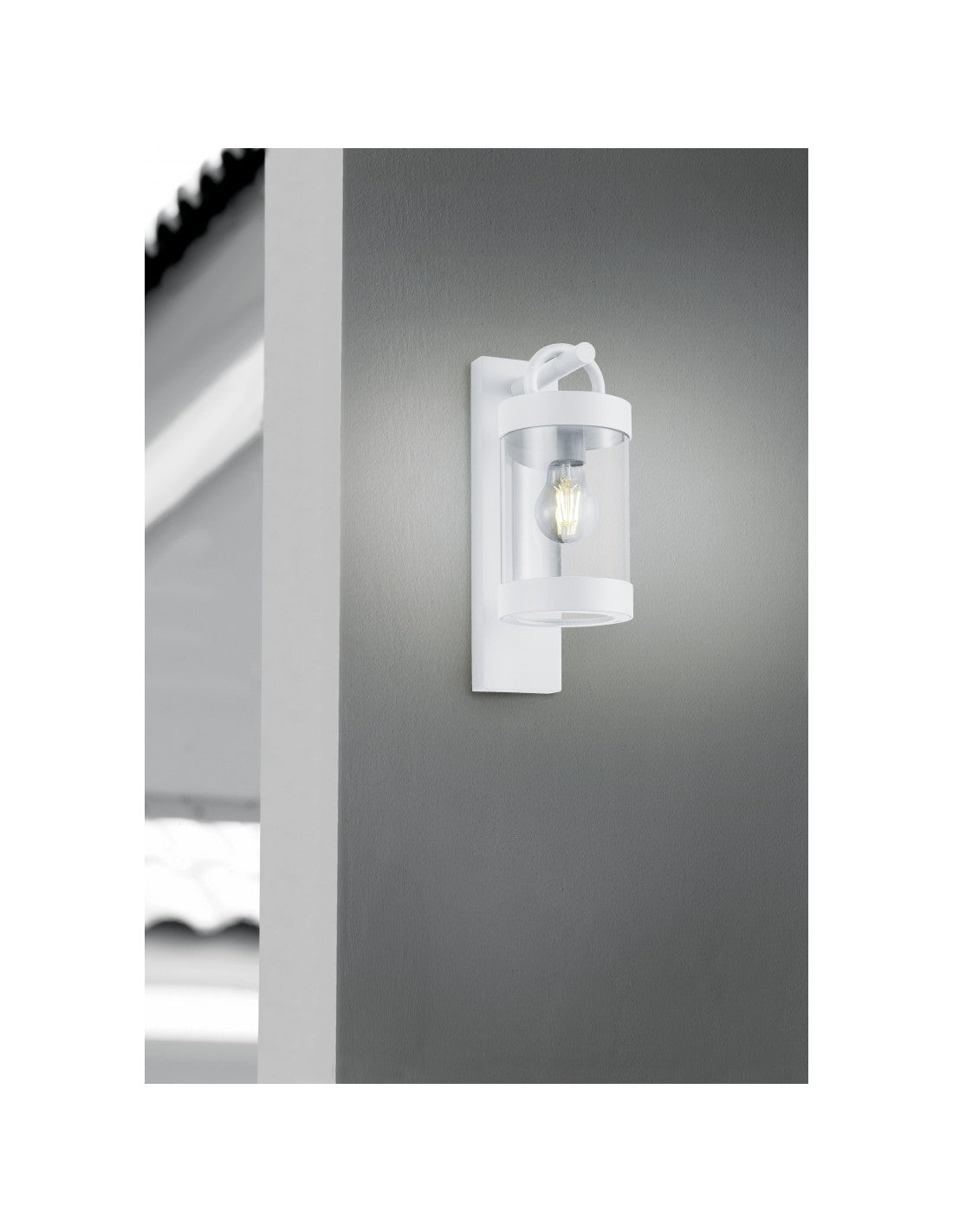 Wandleuchte Laterne Sambesi Weiß IP44 Dämmerungssensor Trio Lighting