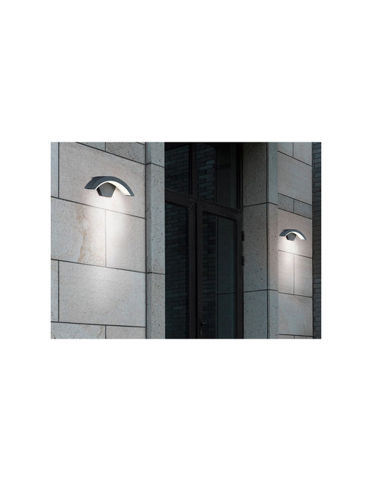 LED-Applikation Außenfassade Harlem Anthrazit IP54 Trio-Beleuchtung