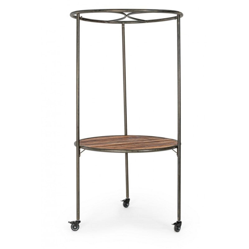 Industrieller Expositor mit Dach und Rädern D103X199h cm