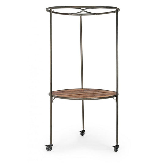 Industrieller Expositor mit Dach und Rädern D103X199h cm