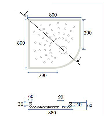 Dusche H6 Angolone in Ceramo-Dianhydro