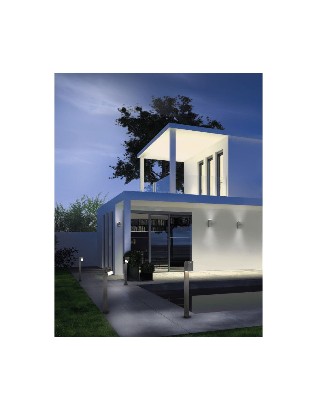 Avon verstellbare LED-Low-Pole-Anthrazit-Aluminium-IP54-Trio-Beleuchtung