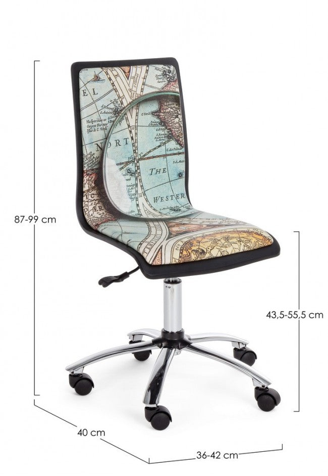 Junger Gulliver-Bürostuhl aus Ökoleder und Stahl