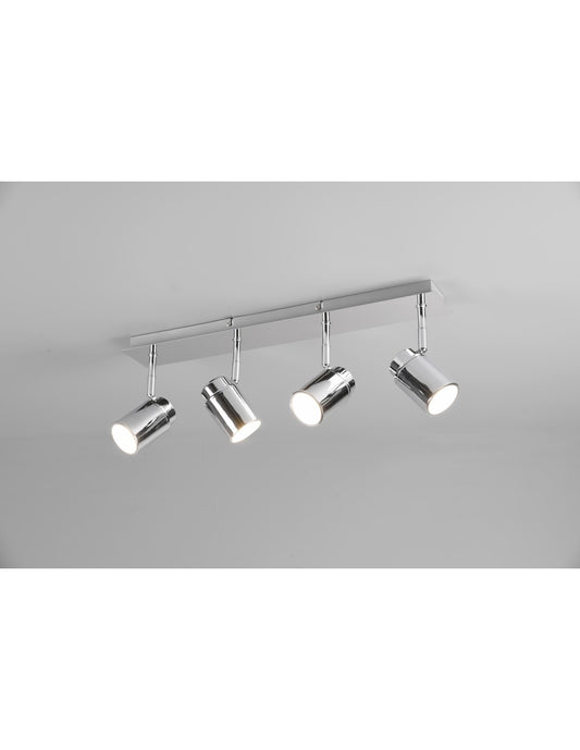 Linear Bar 4 verstellbare Strahler Metall Chrom Angel Trio Lighting