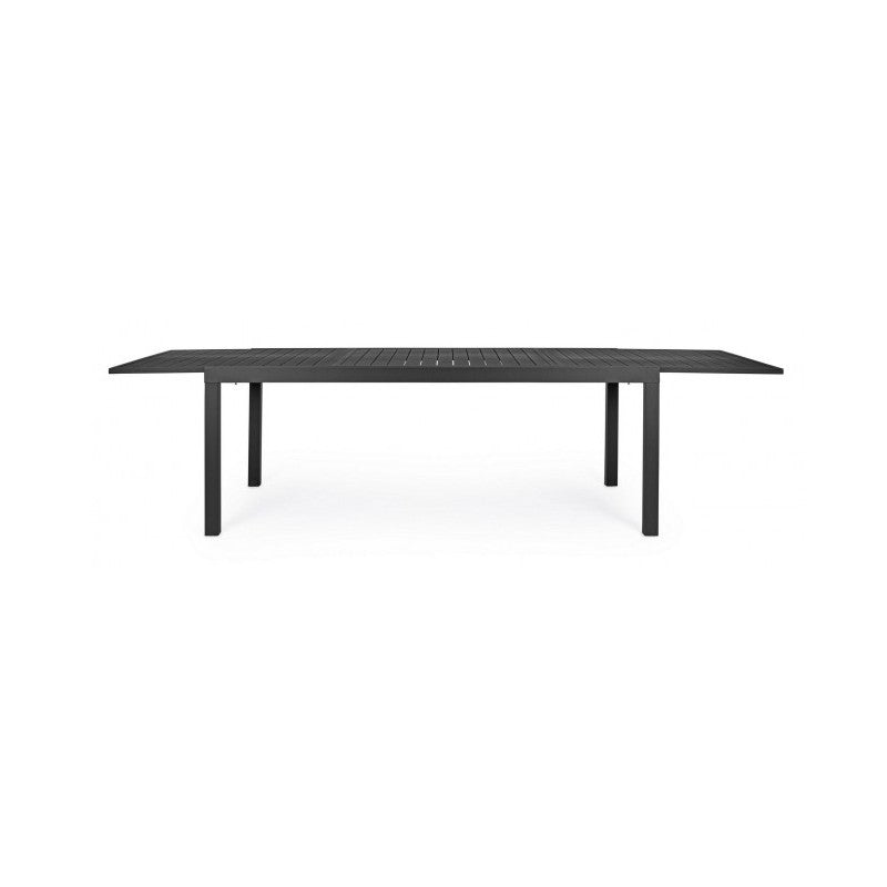 HILDE-Außentisch aus anthrazitfarbenem Aluminium, ausziehbar 200-300 x 100 x 75 cm
