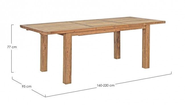 Ausziehbarer Tisch Garten Teakholz Bounty